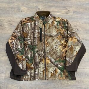 Men's Gamehide Realtree Camouflage Fleece Lined Jacket with Brown Accents